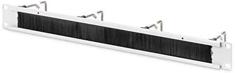 Assmann Electronic DIGITUS DN-97668 1U kabelių valdymo skydelis su šepečiu 4xplieniniai žiedai 40x75mm pilkas RAL 7035