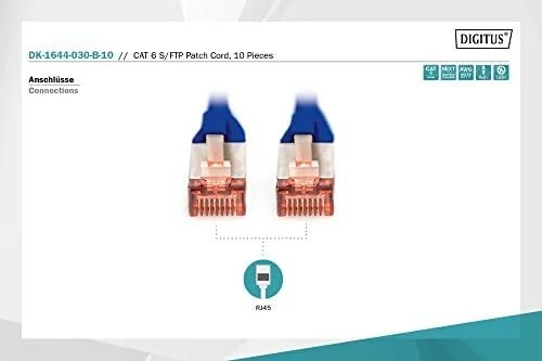 Digitus CAT 6 S/FTP jungiamasis kabelis