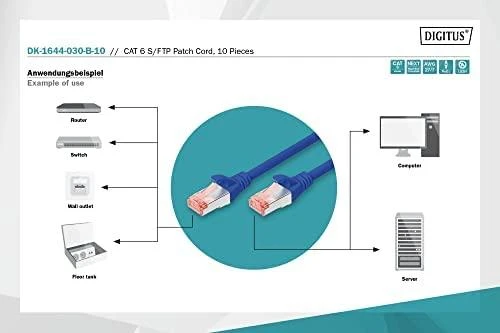 Digitus CAT 6 S/FTP jungiamasis kabelis