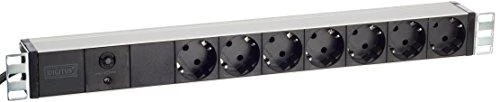 Assmann Electronic DIGITUS 19inch Outlet stripe 7x su ir apsauga nuo perkrovos juodas