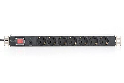 Assmann Electronic DIGITUS 19inch Outlet stripe 7x su ir apsauga nuo perkrovos juodas