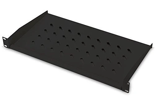 „Digitus“ | Fiksuota lentyna stelažams | DN-19 TRAY-1-SW | Fiksuoto montavimo lentynas galima lengvai sumontuoti ant dviejų priekinių 483 mm (19 colių) profilio bėgelių jūsų 483 mm (19 colių) tinklo arba serverių spintoje. Dėl stabilaus, perforuoto plieno lakšto, pasižyminčio didele apkrova, jie yra optimalus paviršius komponentams, kurie nėra tinkami 483 mm (19 colių) | Juodas
