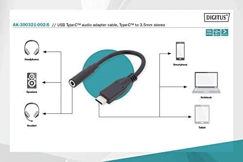 USB-C į 3,5 mm audio adapterio sujungimo schema