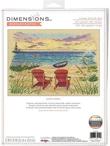 DIMENSIONS Simplicity Creative Corp Kryželiu siuvinėjimo rinkinys Outer Banks 33x25,4 cm D70-35412