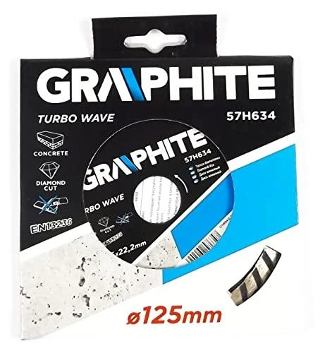 Deimantinis šlifuoklis Graphite 125x22,2 mm turbo wave (57H634)
