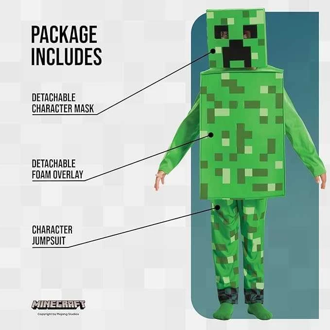 Disguise Puošnus „GoDan Creeper“ kostiumas „Minecraft“, dydis M