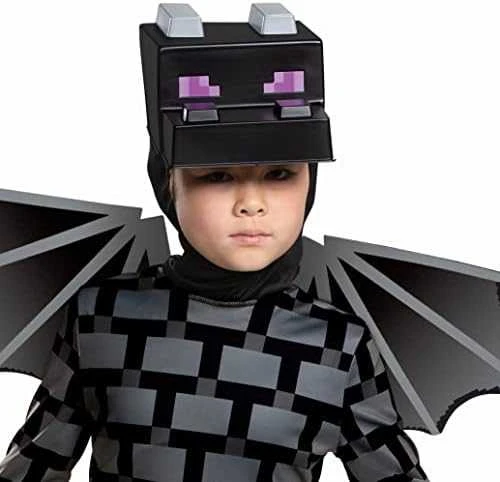 Disguise Minecraft karnavalinis kostiumas berniukui Ender Dragon Ender Dragon kostiumo kaukė 110-122 cm (4-6 metai)