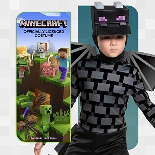 Disguise Minecraft karnavalinis kostiumas berniukui Ender Dragon Ender Dragon kostiumo kaukė 110-122 cm (4-6 metai)