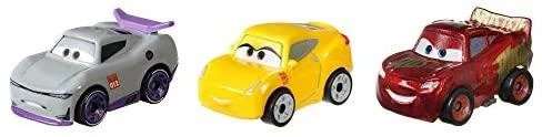 Mattel CARS 3 automodelių rinkinys Mini Lenktynininkai, 3vnt., GKG01