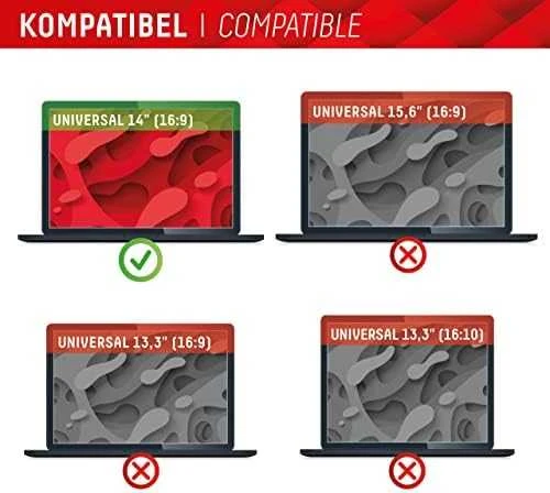 Universalus Privacy Safe Glass 14", 16:9, Displex skaidrus