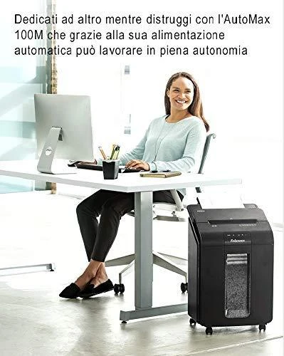 Fellowes AutoMax™ 100M Automatinis kompaktiškas dokumentų naikiklis