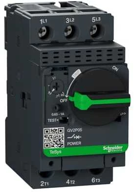 Schneider Electric Schneider Motor grandinės pertraukiklis 3P 0,25 kW 0,63-1A GV2P05