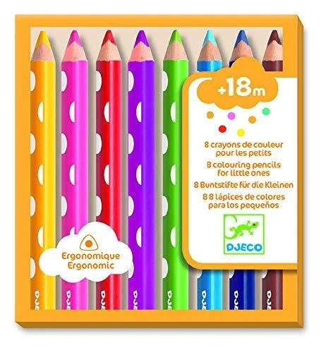 Djeco Spalvinimo pieštukai mažiesiems (8 vnt.) ( DJ09004 )
