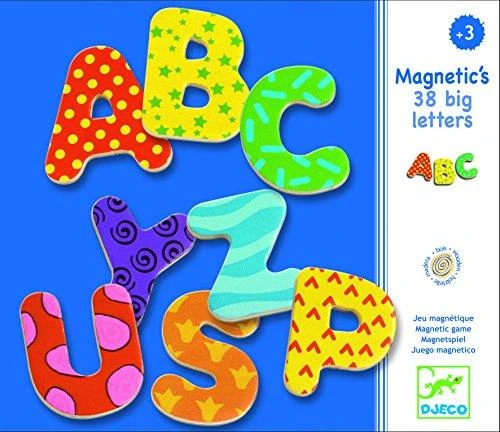Djeco Magnetukų rinkinys - Magnetinės raidės (38 vnt.) ( DJ03100 )