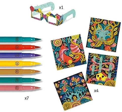 Djeco Dažymas su flomasteriais - 3D Miškas ( DJ08652 )