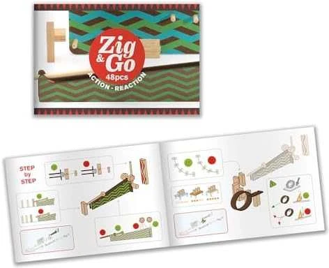 Djeco Statybos - Zig & Go - Didelė siena - 48 vnt ( DJ05644 )