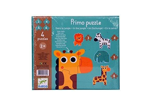 Djeco Progresyvi dėlionė - Džiunglėse (3, 4, 5, 6 det.) ( DJ07135 )