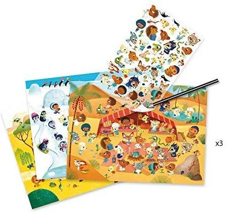 Djeco Nutrinami paveiksliukai - Savana, Dykuma, Šiaurės Ašigalis ( DJ09560 )