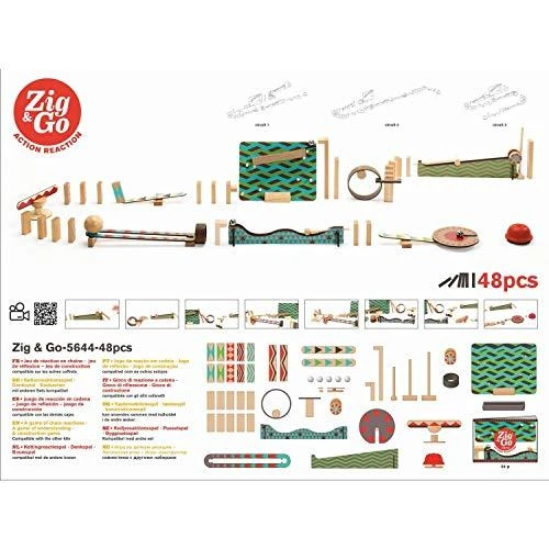 Djeco Statybos - Zig & Go - Didelė siena - 48 vnt ( DJ05644 )