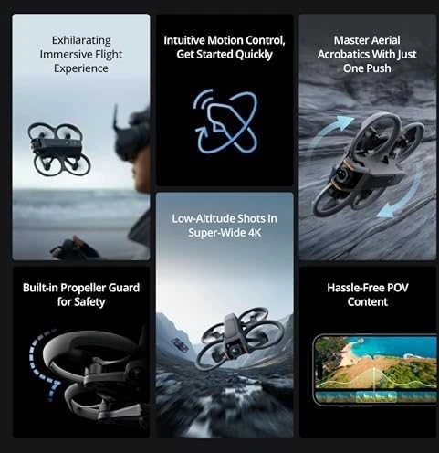 DJI Avata 2 Fly More Combo dronas (trys baterijos)