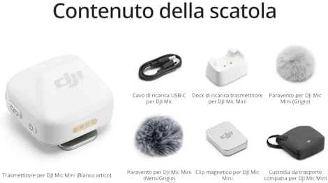 DJI | „Mic Mini“ belaidis mikrofonas / 1TX siųstuvas