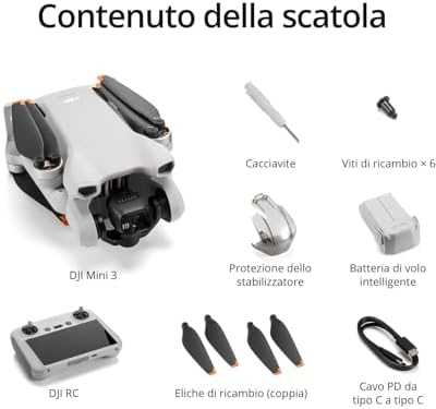 Dronas DJI Mini 3 Consumer su DJI RC, Baltos spalvos