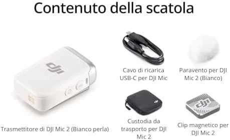 DJI Mic 2 Transmiteris, Baltas