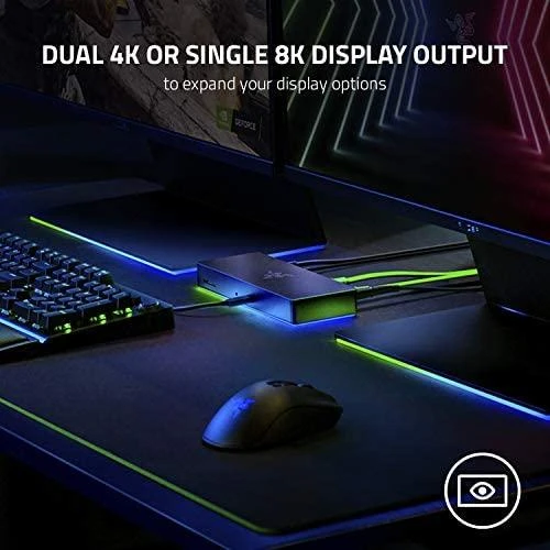 Jungčių stotelė Razer Thunderbolt™ 4 Dock Chroma, juodos spalvos