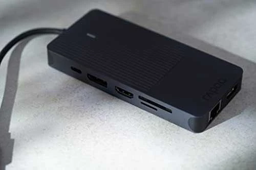 Stacja/replikator Rapoo Rapoo USB-C Multiport Adapteris 12-in-1, pilkas