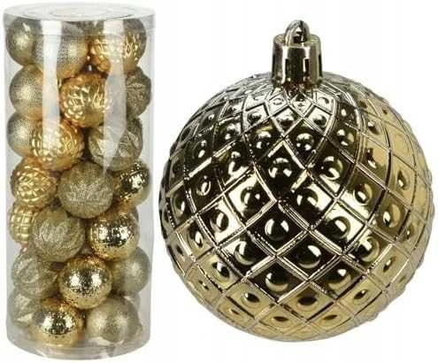 Christmas Decoration Kalėdiniai papuošalai Rūtos 35 vnt. auksinės spalvos 6 cm