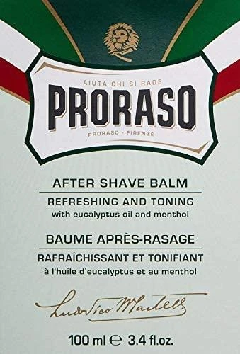 Proraso Žalias Line After Shave Balm Gaivinantis balzamas po skutimosi, 100 ml