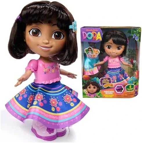 Interaktyvi lėlė tyrinėtoja Dora 30 cm 10+ garsų Šoki su manimi