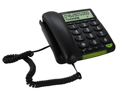 Doro PhoneEasy 312cs telefonas su dideliu mygtuku, juodas
