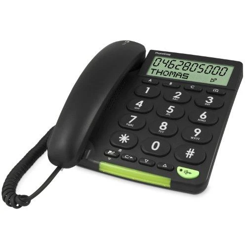 Doro PhoneEasy 312cs telefonas su dideliu mygtuku, juodas