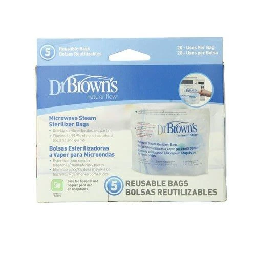 DR. BROWN'S sterilizavimo maišeliai mikrobangų krosnelei, 5 vnt.