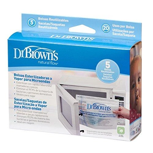 DR. BROWN'S sterilizavimo maišeliai mikrobangų krosnelei, 5 vnt.