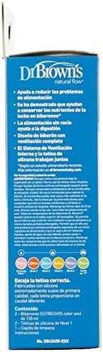 DR. BROWN'S buteliukai OPTIONS+ siauru kakleliu 120ml, mėlyni, SB42405-ESX.