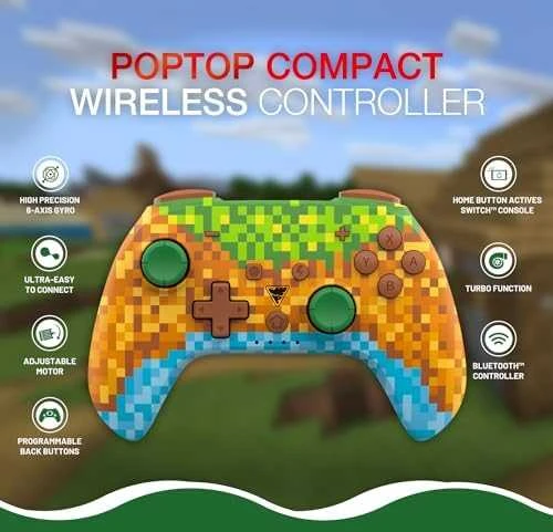 Carruzzo Dragonshock PopTop Cube Multi spalvos „Bluetooth“ Žaidimų pultelis Analoginis / skaitmeninis Nintendo Switch