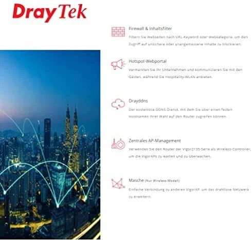 DrayTek Vigor 2135 - plačiajuosčio ryšio maršrutizatorius be modemo