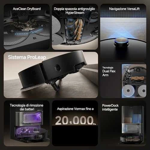 Dulkių siurblys - robotas Dreame X50 Ultra Complete, Juodas
