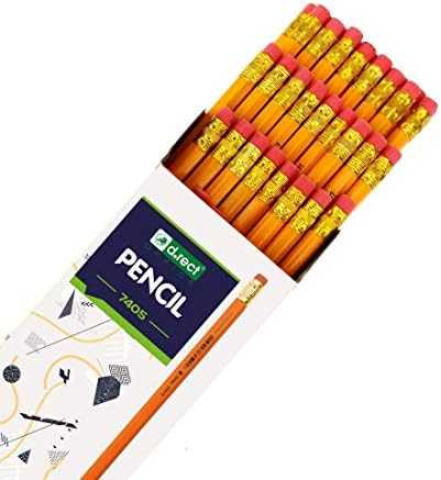 Išversta produkto antraštė: D.Rect Pieštukas HB 7405 medinis su trintuku (50 vnt.) D.RECT