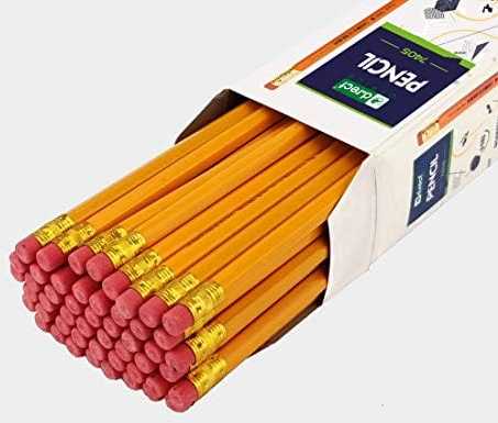 Išversta produkto antraštė: D.Rect Pieštukas HB 7405 medinis su trintuku (50 vnt.) D.RECT