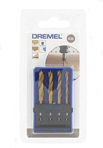 Grąžtas Dremel Bosch 636 medienos grąžtų rinkinys 3/4/5/6 mm