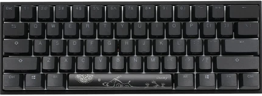 Ducky Mecha Mini Klaviatūra žaidimams, MX-Speed-Sidabrinis, RGB-LED - juodas