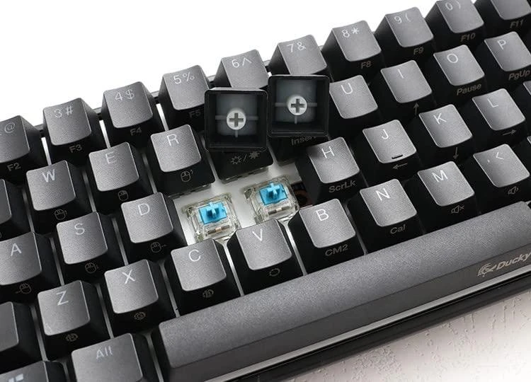 Ducky Mecha Mini Klaviatūra žaidimams, MX-Speed-Sidabrinis, RGB-LED - juodas