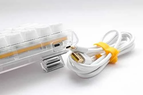 Klaviatūra Ducky one 3 Aura balta mini raudona (US)
