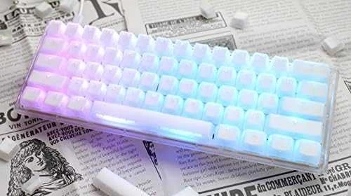 Klaviatūra Ducky one 3 Aura balta mini raudona (US)