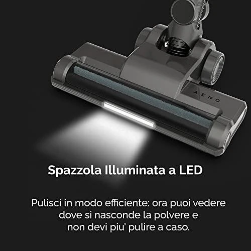 Belaidis dulkių siurblys šluota Aeno Cordless vacuum cleaner SC1, Turbo režimas, su led pašvietimu, plaunamas filtras