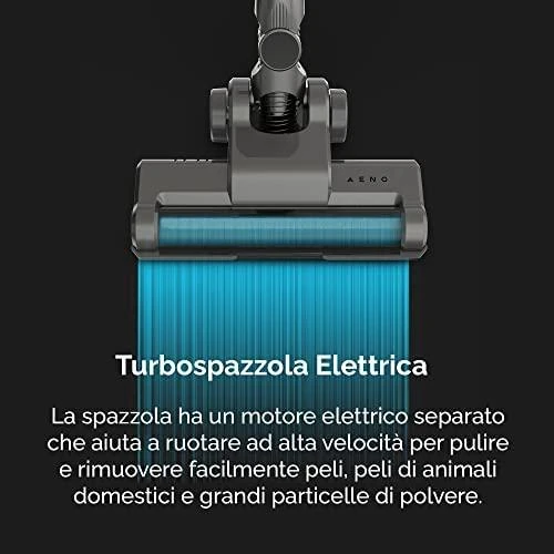 Belaidis dulkių siurblys šluota Aeno Cordless vacuum cleaner SC1, Turbo režimas, su led pašvietimu, plaunamas filtras