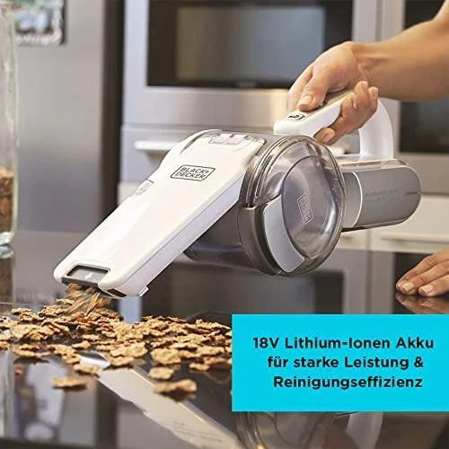 Dulkių siurblys Black & Decker Juodas & Decker Vacuum cleaner bagless, handheld Juodas & Decker Pivot PV1820L-QW (35W, baltos spalvos)